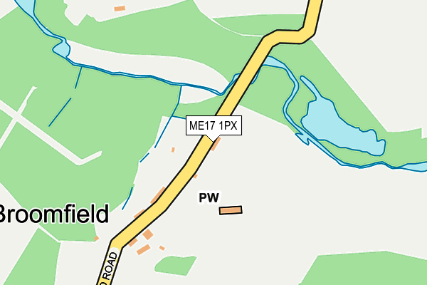 ME17 1PX map - OS OpenMap – Local (Ordnance Survey) ME17 1PX map - OS OpenMap – Local (Ordnance Survey)