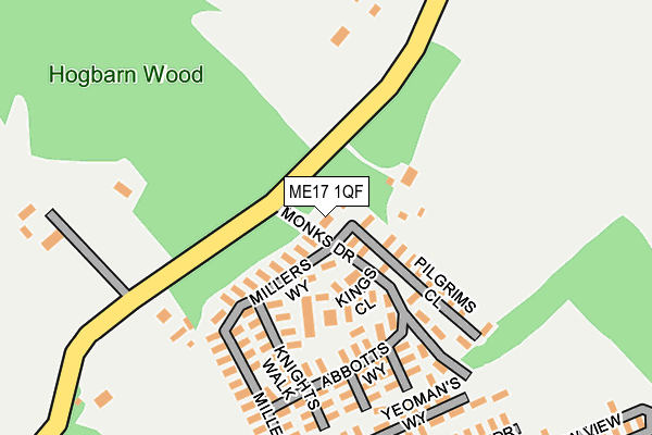 ME17 1QF map - OS OpenMap – Local (Ordnance Survey) ME17 1QF map - OS OpenMap – Local (Ordnance Survey)