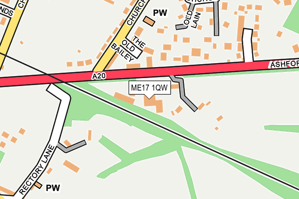 ME17 1QW map - OS OpenMap – Local (Ordnance Survey) ME17 1QW map - OS OpenMap – Local (Ordnance Survey)