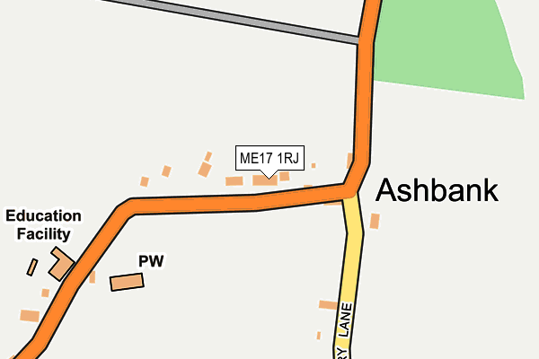 ME17 1RJ map - OS OpenMap – Local (Ordnance Survey) ME17 1RJ map - OS OpenMap – Local (Ordnance Survey)