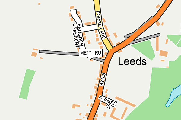 ME17 1RU map - OS OpenMap – Local (Ordnance Survey)