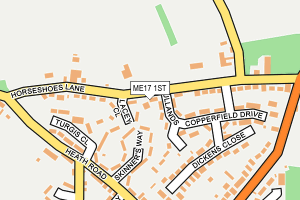 ME17 1ST map - OS OpenMap – Local (Ordnance Survey) ME17 1ST map - OS OpenMap – Local (Ordnance Survey)