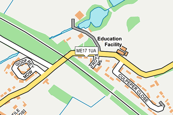 ME17 1UA map - OS OpenMap – Local (Ordnance Survey) ME17 1UA map - OS OpenMap – Local (Ordnance Survey)