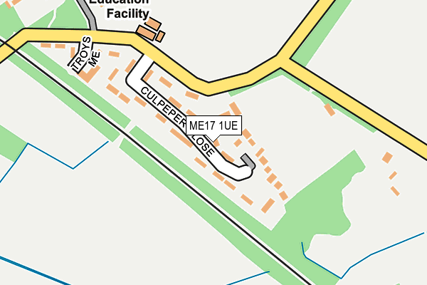 ME17 1UE map - OS OpenMap – Local (Ordnance Survey) ME17 1UE map - OS OpenMap – Local (Ordnance Survey)