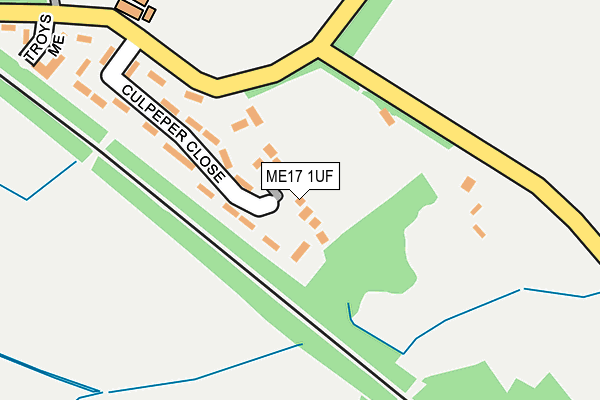 ME17 1UF map - OS OpenMap – Local (Ordnance Survey) ME17 1UF map - OS OpenMap – Local (Ordnance Survey)