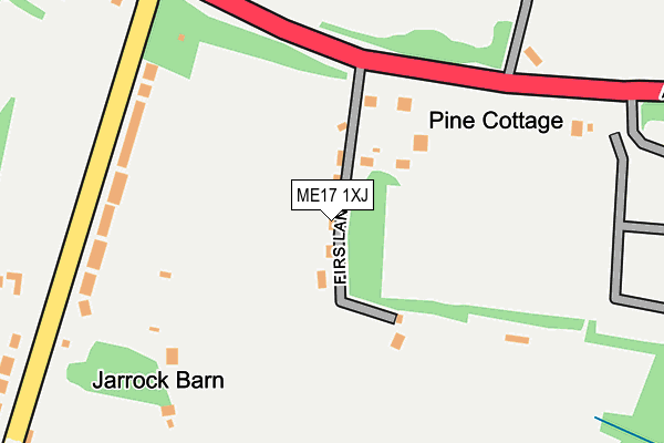ME17 1XJ map - OS OpenMap – Local (Ordnance Survey) ME17 1XJ map - OS OpenMap – Local (Ordnance Survey)