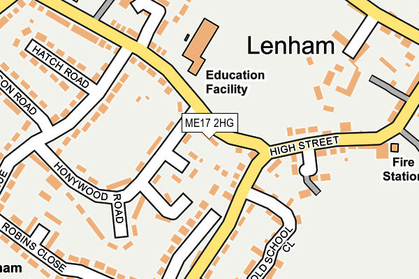 ME17 2HG map - OS OpenMap – Local (Ordnance Survey) ME17 2HG map - OS OpenMap – Local (Ordnance Survey)