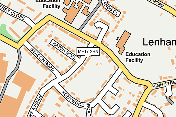 ME17 2HN map - OS OpenMap – Local (Ordnance Survey) ME17 2HN map - OS OpenMap – Local (Ordnance Survey)
