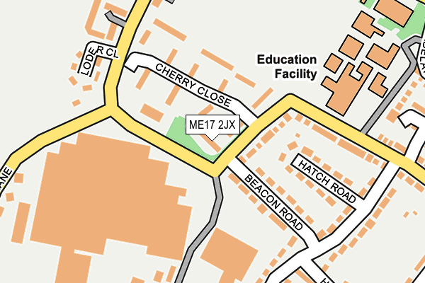 ME17 2JX map - OS OpenMap – Local (Ordnance Survey) ME17 2JX map - OS OpenMap – Local (Ordnance Survey)