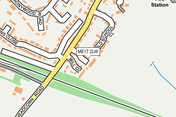 ME17 2LW map - OS OpenMap – Local (Ordnance Survey) ME17 2LW map - OS OpenMap – Local (Ordnance Survey)