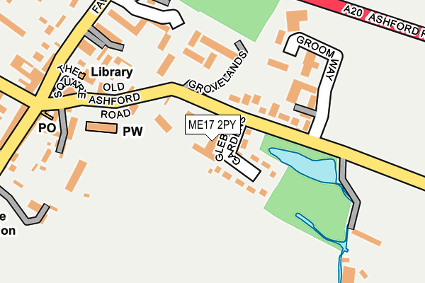 ME17 2PY map - OS OpenMap – Local (Ordnance Survey) ME17 2PY map - OS OpenMap – Local (Ordnance Survey)