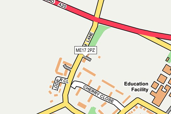 ME17 2PZ map - OS OpenMap – Local (Ordnance Survey) ME17 2PZ map - OS OpenMap – Local (Ordnance Survey)