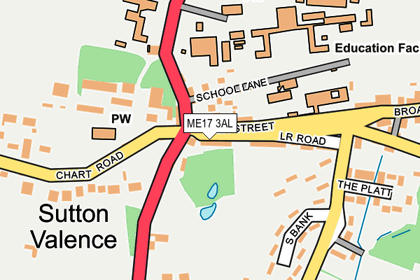 ME17 3AL map - OS OpenMap – Local (Ordnance Survey) ME17 3AL map - OS OpenMap – Local (Ordnance Survey)