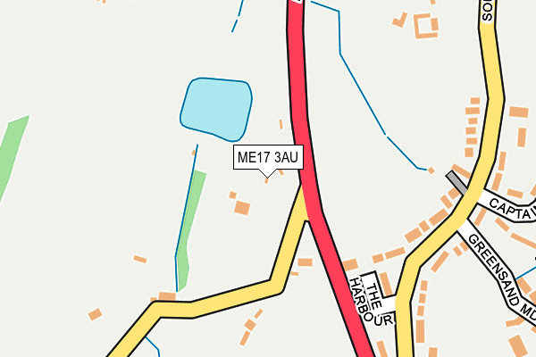 ME17 3AU map - OS OpenMap – Local (Ordnance Survey) ME17 3AU map - OS OpenMap – Local (Ordnance Survey)