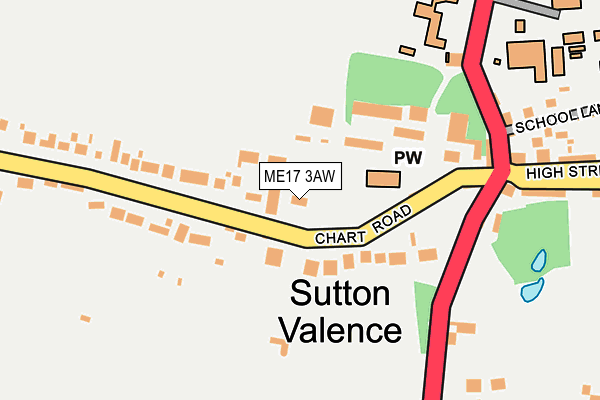 ME17 3AW map - OS OpenMap – Local (Ordnance Survey) ME17 3AW map - OS OpenMap – Local (Ordnance Survey)