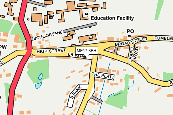 ME17 3BH map - OS OpenMap – Local (Ordnance Survey) ME17 3BH map - OS OpenMap – Local (Ordnance Survey)