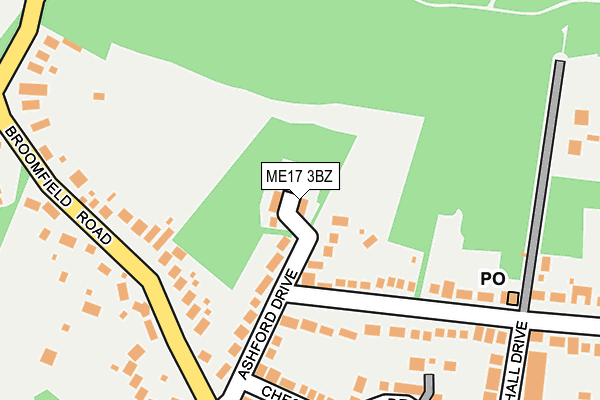 ME17 3BZ map - OS OpenMap – Local (Ordnance Survey) ME17 3BZ map - OS OpenMap – Local (Ordnance Survey)