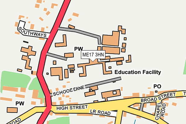 ME17 3HN map - OS OpenMap – Local (Ordnance Survey) ME17 3HN map - OS OpenMap – Local (Ordnance Survey)