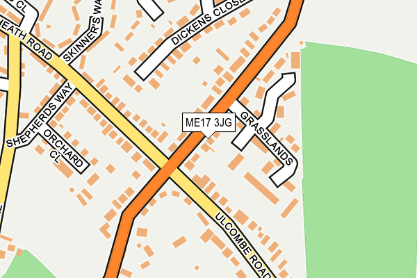 ME17 3JG map - OS OpenMap – Local (Ordnance Survey) ME17 3JG map - OS OpenMap – Local (Ordnance Survey)