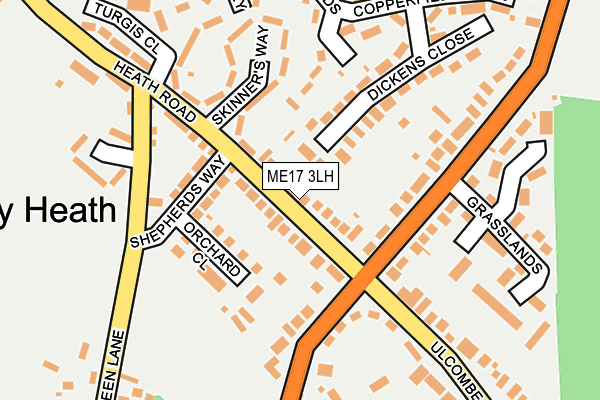 ME17 3LH map - OS OpenMap – Local (Ordnance Survey) ME17 3LH map - OS OpenMap – Local (Ordnance Survey)