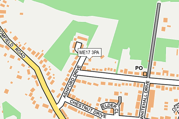 ME17 3PA map - OS OpenMap – Local (Ordnance Survey) ME17 3PA map - OS OpenMap – Local (Ordnance Survey)