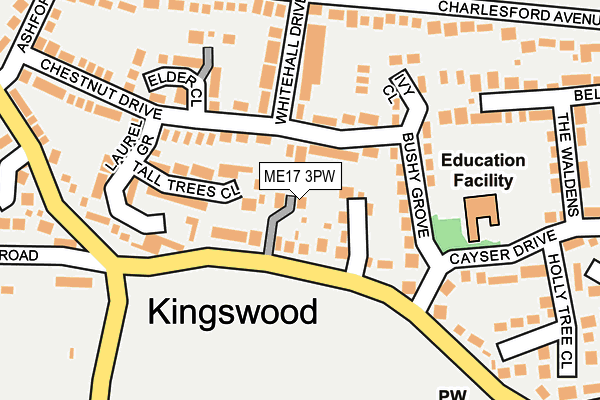 ME17 3PW map - OS OpenMap – Local (Ordnance Survey) ME17 3PW map - OS OpenMap – Local (Ordnance Survey)
