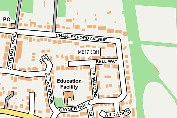 ME17 3QH map - OS OpenMap – Local (Ordnance Survey) ME17 3QH map - OS OpenMap – Local (Ordnance Survey)