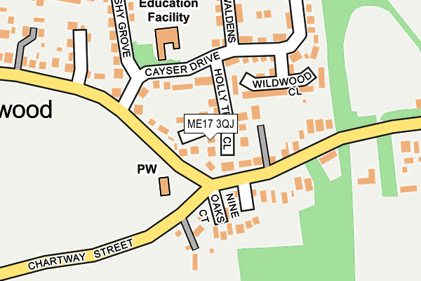 ME17 3QJ map - OS OpenMap – Local (Ordnance Survey) ME17 3QJ map - OS OpenMap – Local (Ordnance Survey)