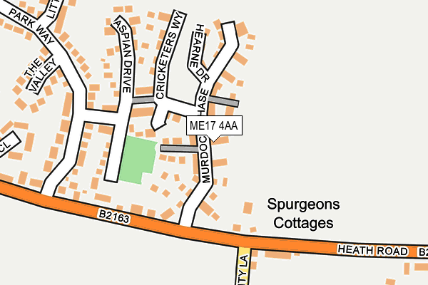 ME17 4AA map - OS OpenMap – Local (Ordnance Survey)