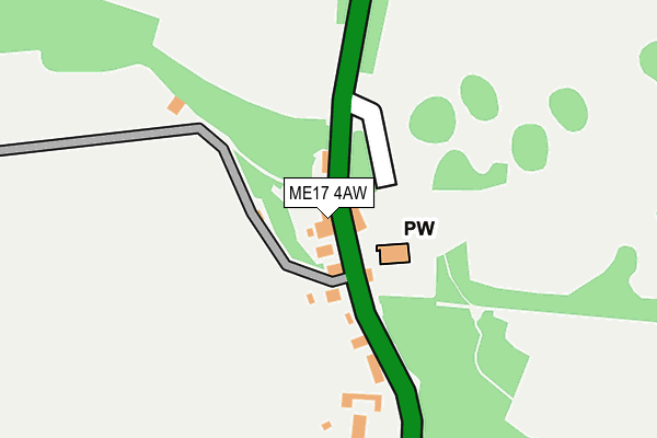 ME17 4AW map - OS OpenMap – Local (Ordnance Survey)