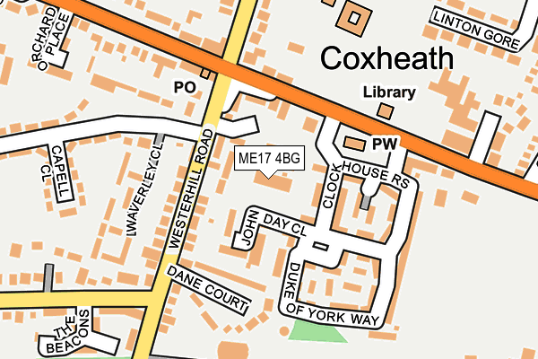 ME17 4BG map - OS OpenMap – Local (Ordnance Survey) ME17 4BG map - OS OpenMap – Local (Ordnance Survey)