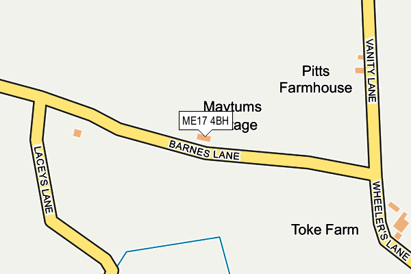 ME17 4BH map - OS OpenMap – Local (Ordnance Survey) ME17 4BH map - OS OpenMap – Local (Ordnance Survey)