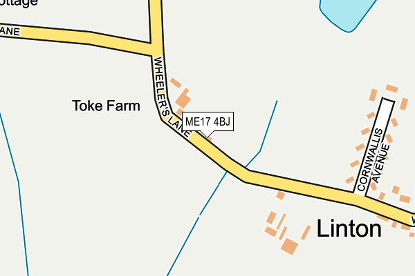 ME17 4BJ map - OS OpenMap – Local (Ordnance Survey) ME17 4BJ map - OS OpenMap – Local (Ordnance Survey)