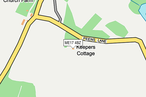 ME17 4BZ map - OS OpenMap – Local (Ordnance Survey) ME17 4BZ map - OS OpenMap – Local (Ordnance Survey)