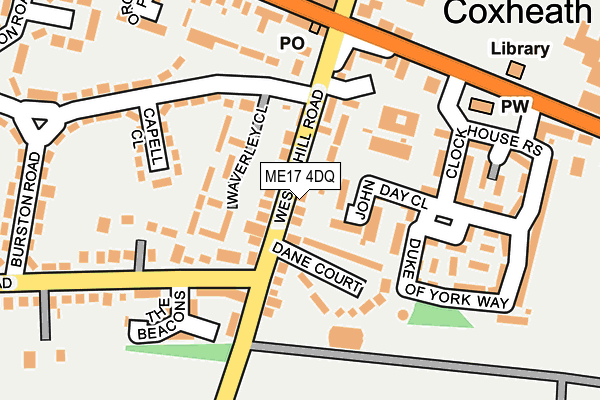 ME17 4DQ map - OS OpenMap – Local (Ordnance Survey) ME17 4DQ map - OS OpenMap – Local (Ordnance Survey)