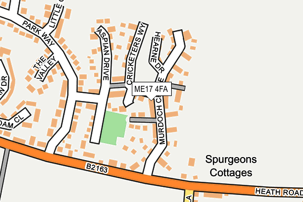 ME17 4FA map - OS OpenMap – Local (Ordnance Survey) ME17 4FA map - OS OpenMap – Local (Ordnance Survey)