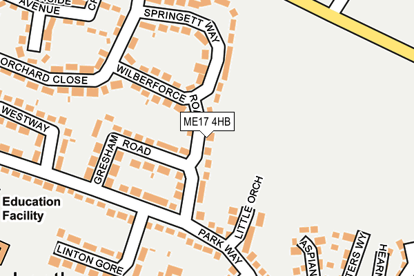 ME17 4HB map - OS OpenMap – Local (Ordnance Survey) ME17 4HB map - OS OpenMap – Local (Ordnance Survey)