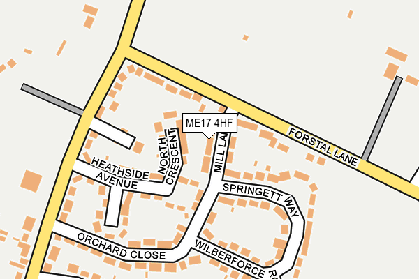 ME17 4HF map - OS OpenMap – Local (Ordnance Survey) ME17 4HF map - OS OpenMap – Local (Ordnance Survey)