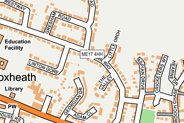 ME17 4HH map - OS OpenMap – Local (Ordnance Survey) ME17 4HH map - OS OpenMap – Local (Ordnance Survey)