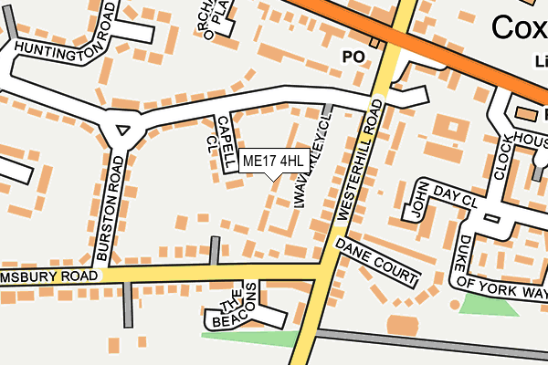 ME17 4HL map - OS OpenMap – Local (Ordnance Survey) ME17 4HL map - OS OpenMap – Local (Ordnance Survey)