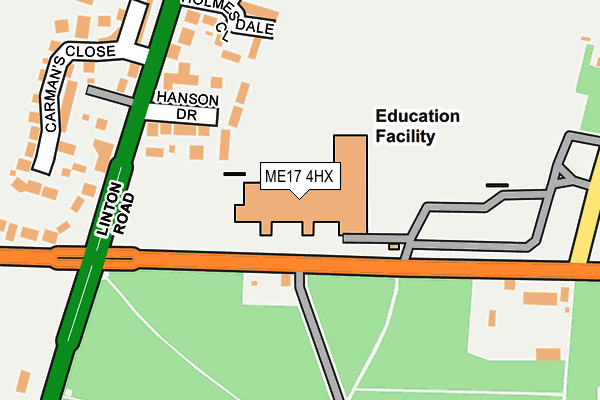 ME17 4HX map - OS OpenMap – Local (Ordnance Survey) ME17 4HX map - OS OpenMap – Local (Ordnance Survey)
