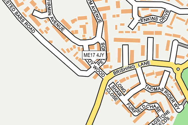 ME17 4JY map - OS OpenMap – Local (Ordnance Survey) ME17 4JY map - OS OpenMap – Local (Ordnance Survey)