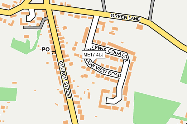 ME17 4LJ map - OS OpenMap – Local (Ordnance Survey) ME17 4LJ map - OS OpenMap – Local (Ordnance Survey)