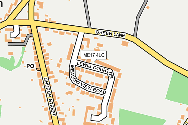 ME17 4LQ map - OS OpenMap – Local (Ordnance Survey) ME17 4LQ map - OS OpenMap – Local (Ordnance Survey)