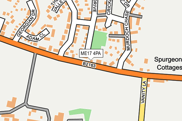 ME17 4PA map - OS OpenMap – Local (Ordnance Survey) ME17 4PA map - OS OpenMap – Local (Ordnance Survey)