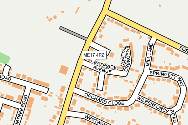 ME17 4PZ map - OS OpenMap – Local (Ordnance Survey) ME17 4PZ map - OS OpenMap – Local (Ordnance Survey)