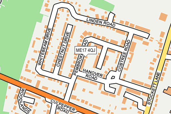 ME17 4QJ map - OS OpenMap – Local (Ordnance Survey) ME17 4QJ map - OS OpenMap – Local (Ordnance Survey)