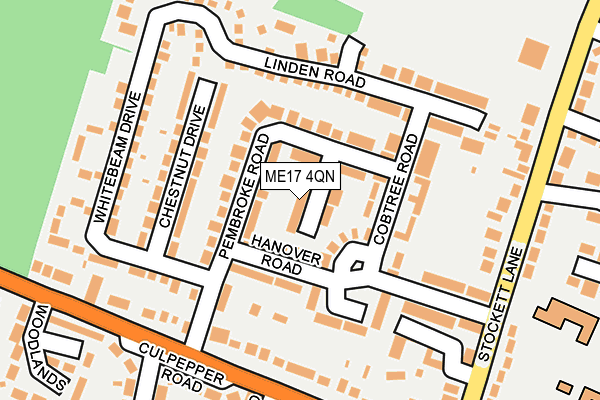 ME17 4QN map - OS OpenMap – Local (Ordnance Survey) ME17 4QN map - OS OpenMap – Local (Ordnance Survey)