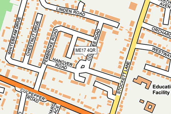 ME17 4QR map - OS OpenMap – Local (Ordnance Survey) ME17 4QR map - OS OpenMap – Local (Ordnance Survey)