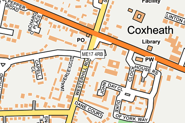 ME17 4RB map - OS OpenMap – Local (Ordnance Survey) ME17 4RB map - OS OpenMap – Local (Ordnance Survey)